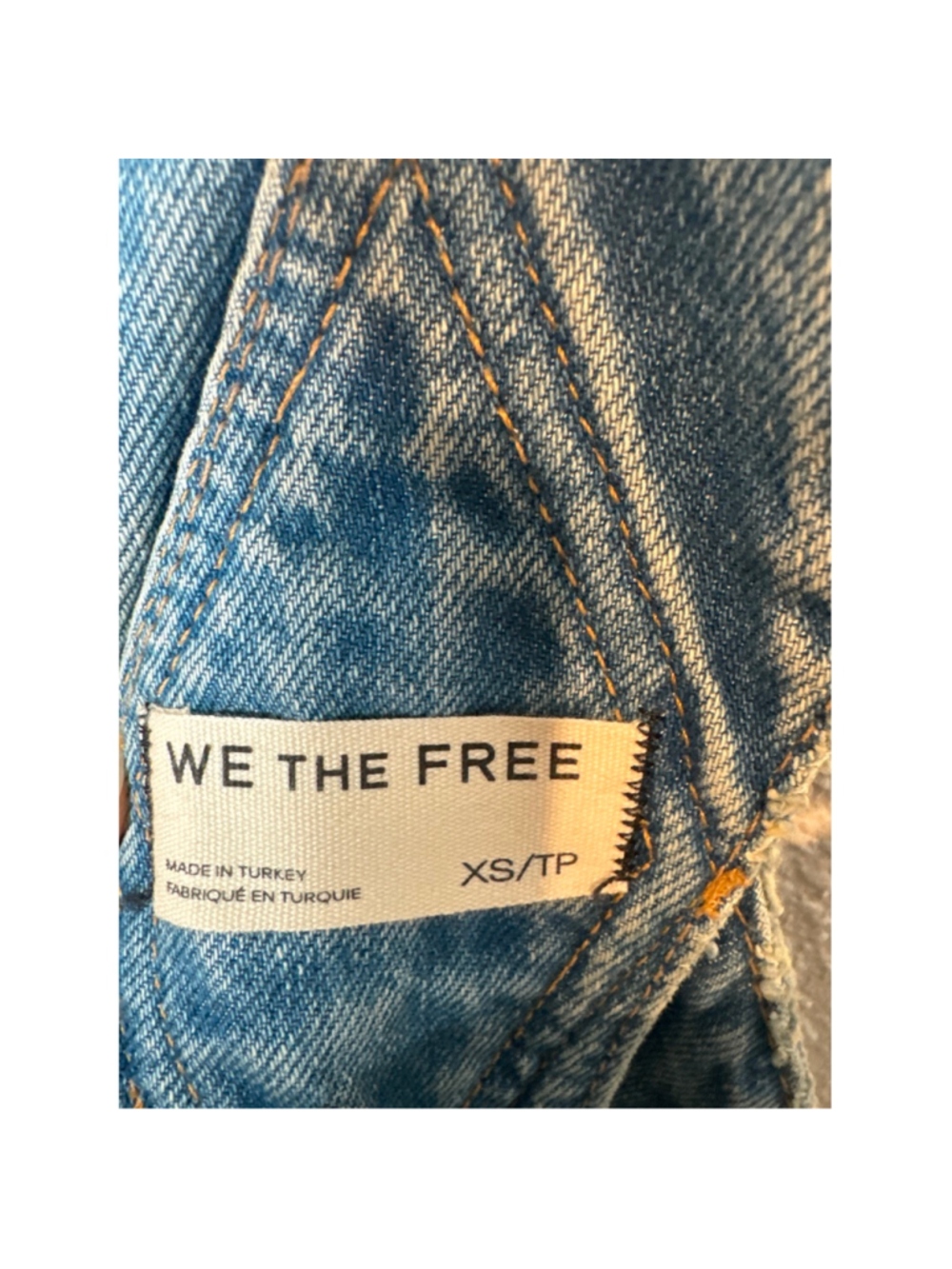 NWOT Free People We The Free Good Luck Barrel Overalls XS - Picture 7 of 7